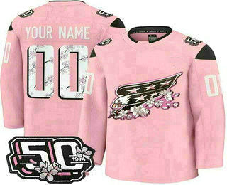Custom Pink WSH Hockey Shirt Top