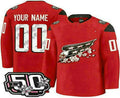 Custom Red WSH Hockey Shirt Top