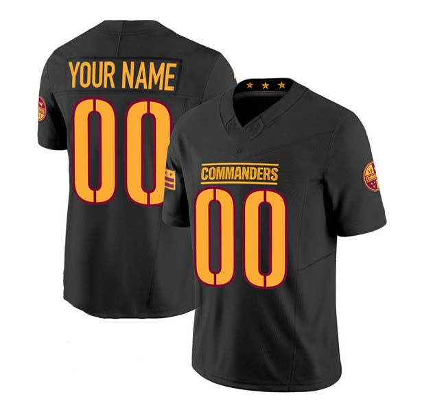 Custom Black 2023 WAS Football Shirt Top