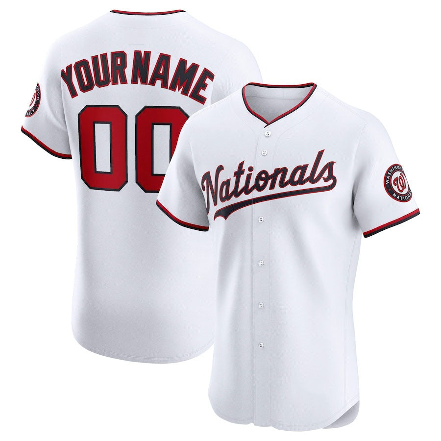 Custom White WSH Baseball Shirt Top
