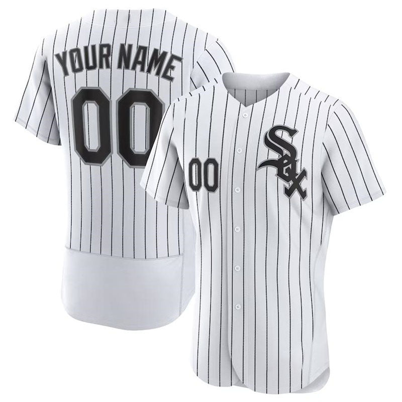 Custom White CWS Baseball Shirt Top