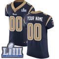 Custom Navy Blue Super Bowl LAR Football Shirt Top