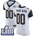 Custom White Super Bowl LAR Football Shirt Top