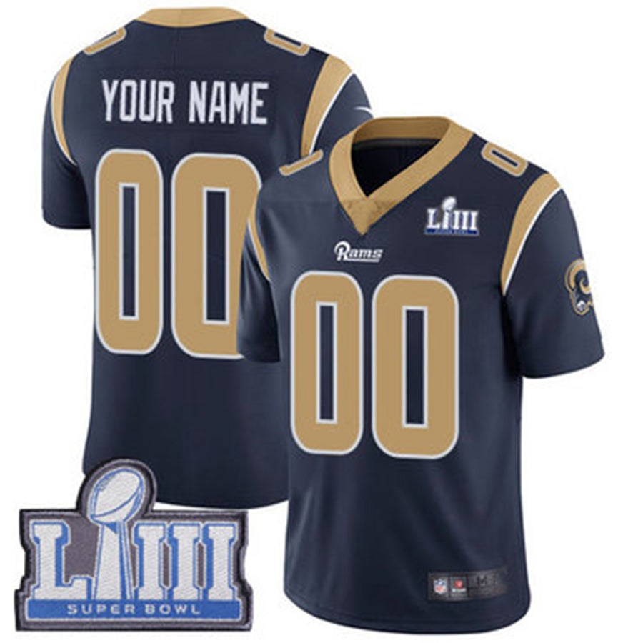 Custom White Super Bowl LAR Football Shirt Top
