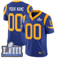 Custom Royal Blue Super Bowl LAR Football Shirt Top