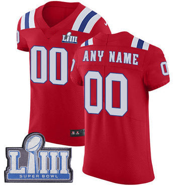 Custom Red Super Bowl NE Football Shirt Top