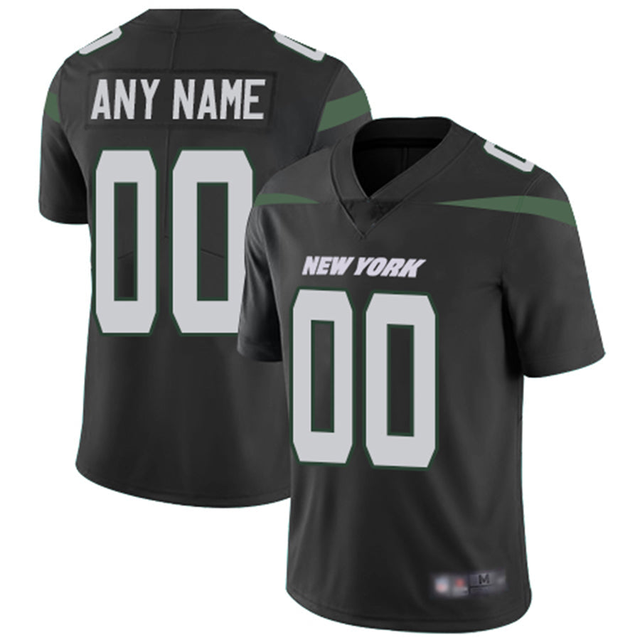 Custom Black NYJ Football Shirt Top