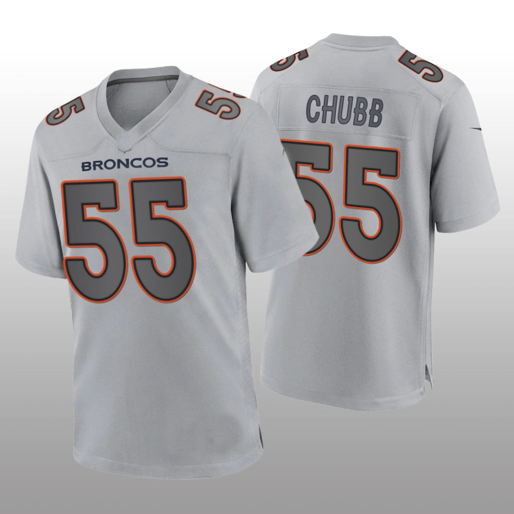 Custom #55 Gray DEN Football Shirt Top