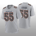 Custom #55 Gray DEN Football Shirt Top