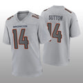 Custom #14 Gray DEN Football Shirt Top