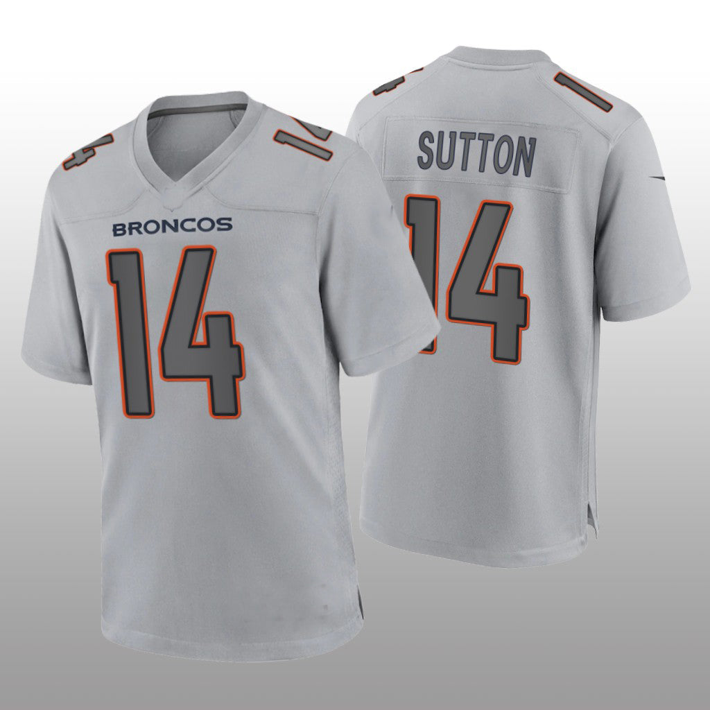 Custom #14 Gray DEN Football Shirt Top