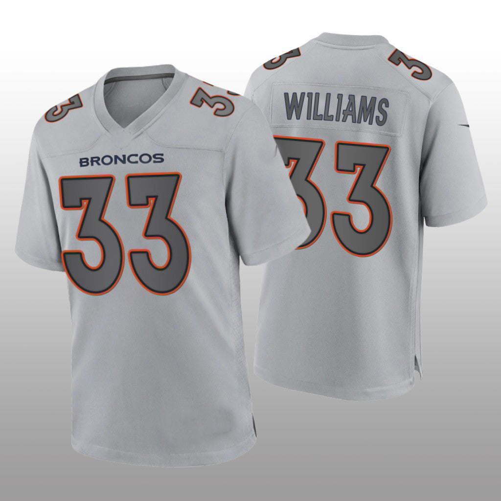 Custom #33 Gray DEN Football Shirt Top