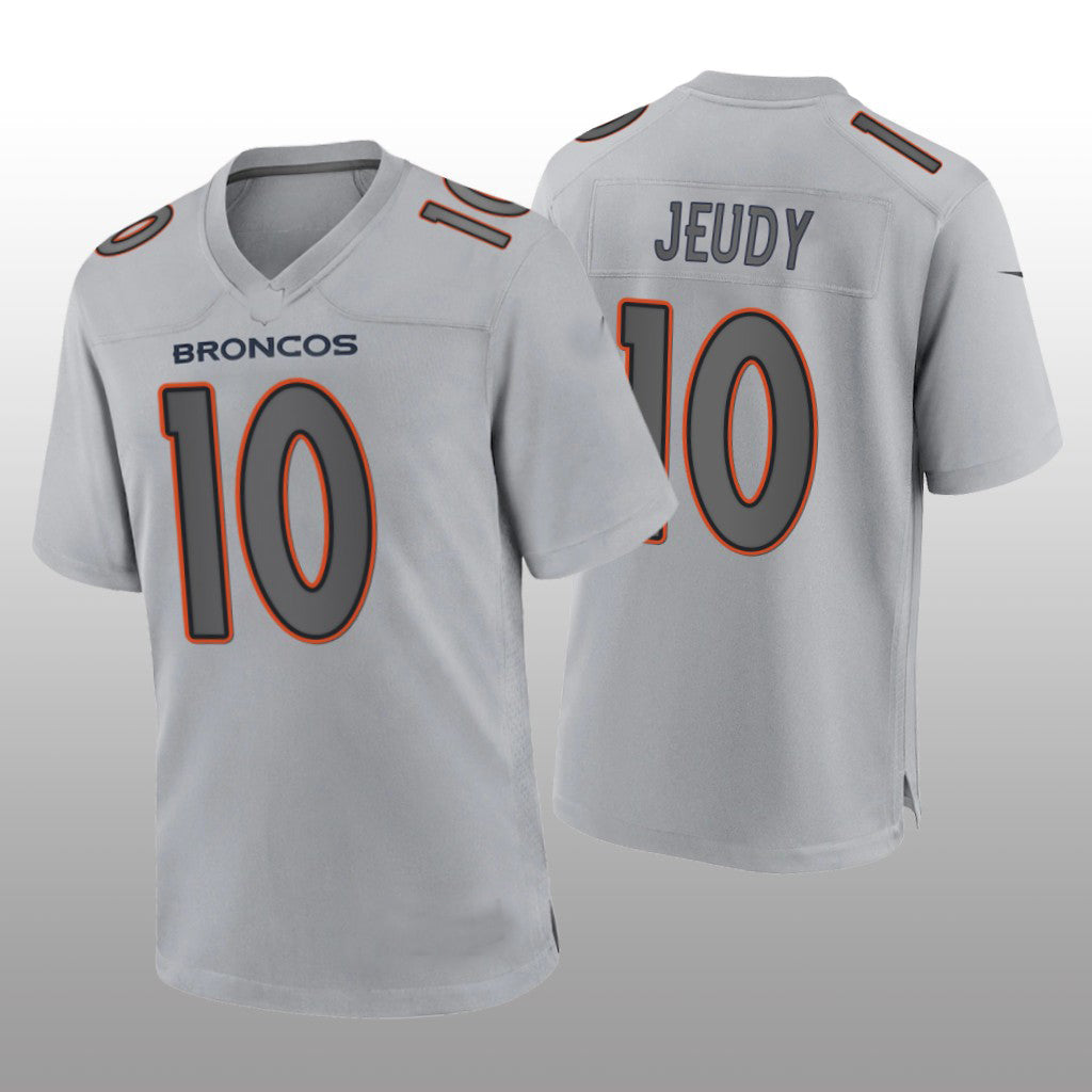 Custom #10 Gray DEN Football Shirt Top