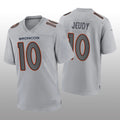 Custom #10 Gray DEN Football Shirt Top