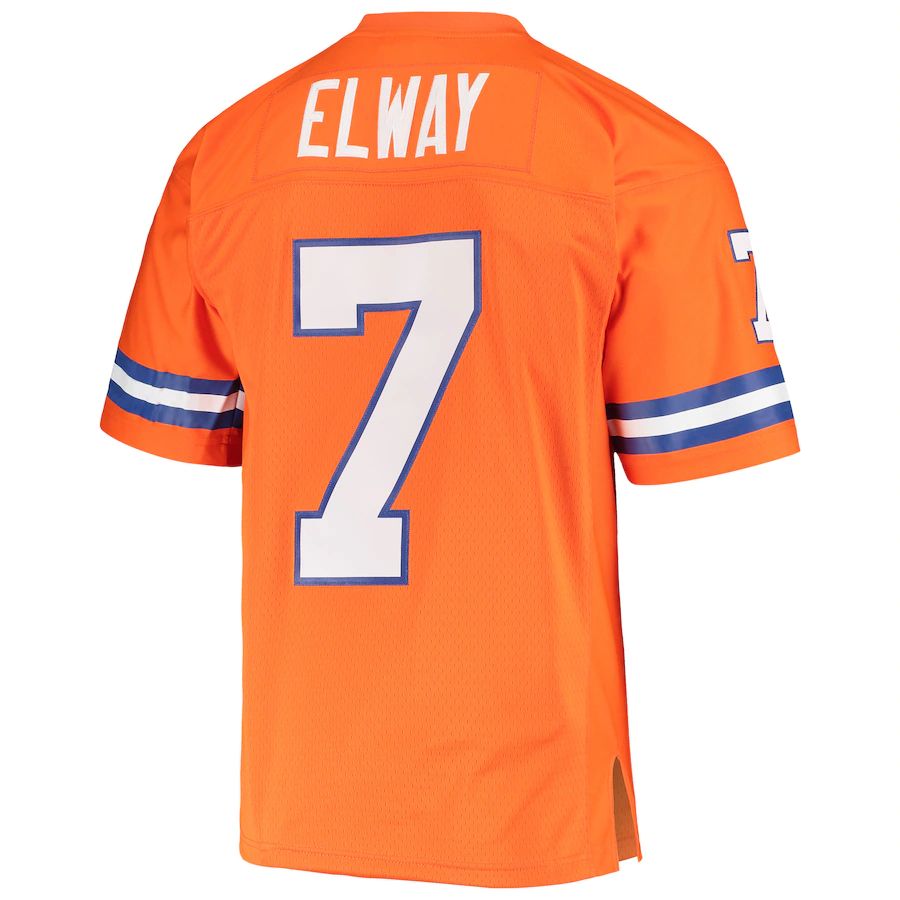 Custom #7 Orange DEN Football Shirt Top