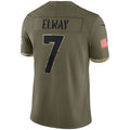 Custom #7 Olive 2022 DEN Football Shirt Top