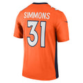 Custom #31 Orange DEN Football Shirt Top