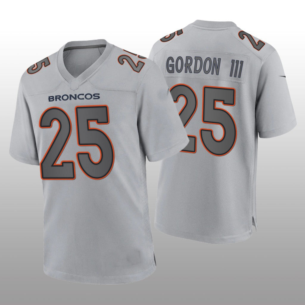 Custom #25 Gray DEN Football Shirt Top