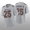 Custom #25 Gray DEN Football Shirt Top