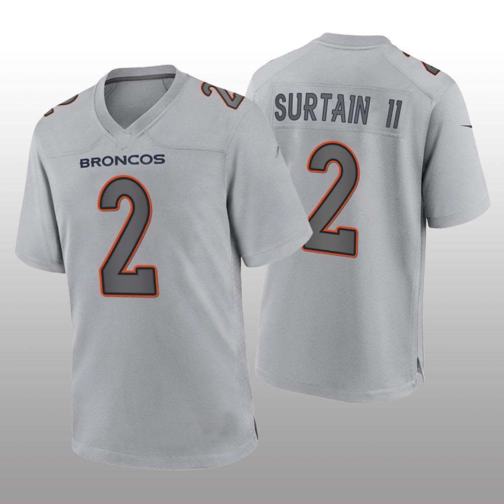 Custom #2 Gray DEN Football Shirt Top