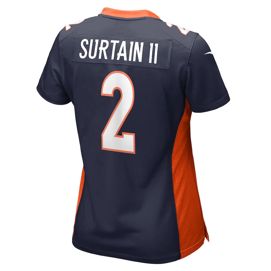 Custom #2 Navy DEN Football Shirt Top