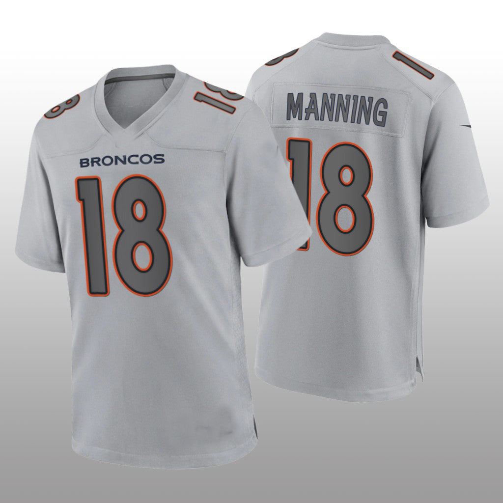 Custom #18 Gray DEN Football Shirt Top