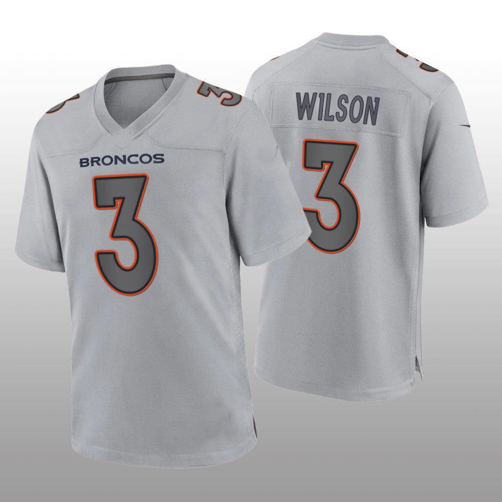 Custom #3 Gray DEN Football Shirt Top