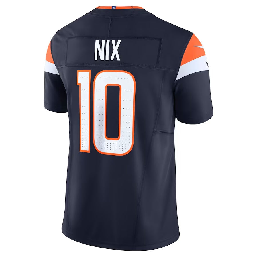 Custom #10 Navy DEN Football Shirt Top