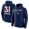 Custom #31 Navy DEN Football Shirt Top
