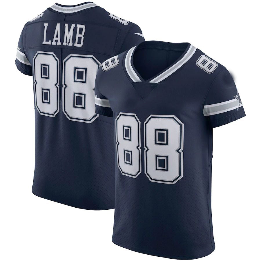 Custom #88 Navy DAL Football Shirt Top