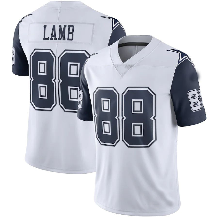 Custom #88 White DAL Football Shirt Top