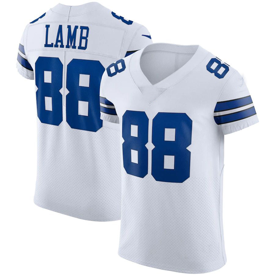 Custom #88 White DAL Football Shirt Top