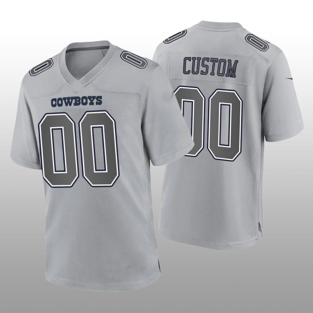 Custom Gray DAL Football Shirt Top
