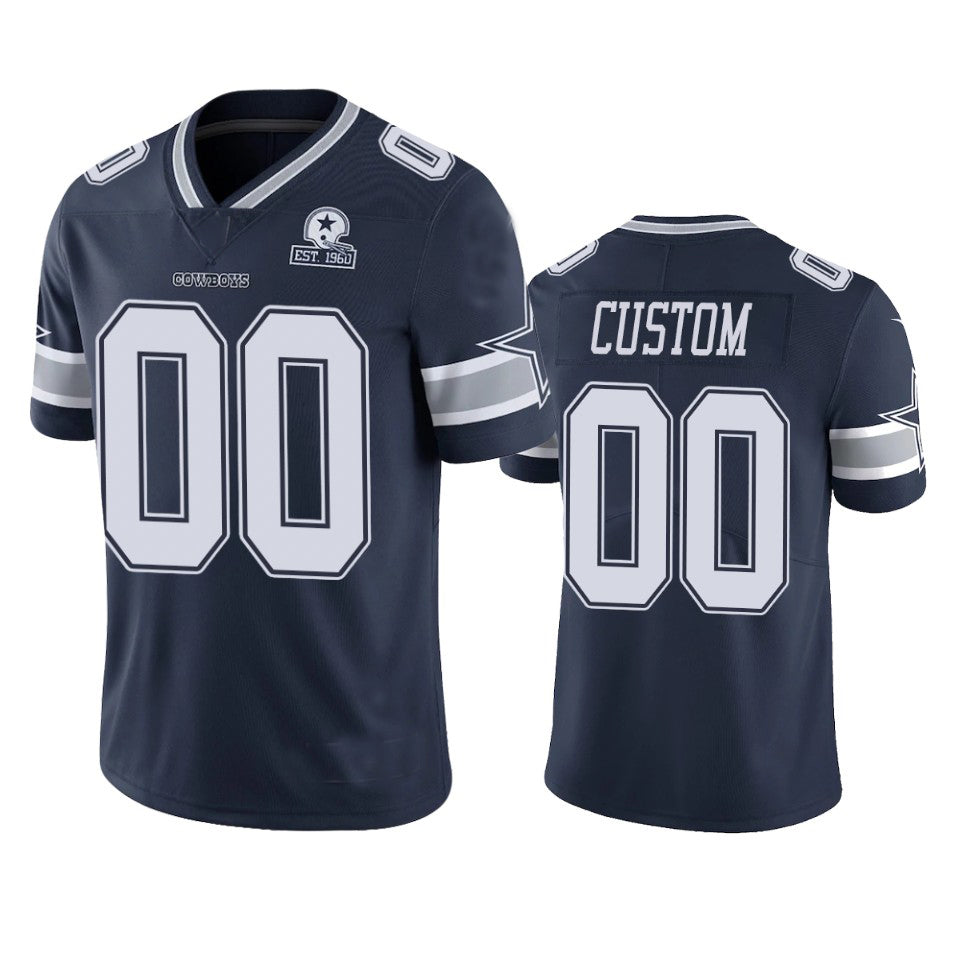 Custom Navy DAL Football Shirt Top