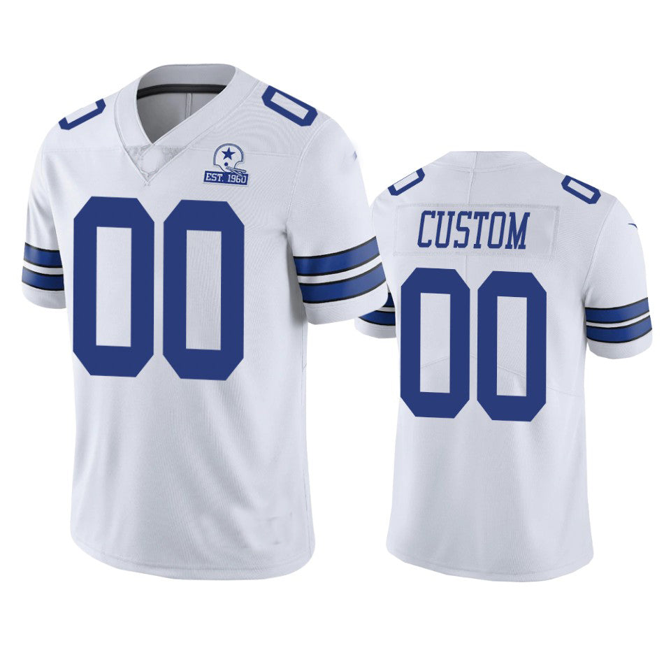 Custom White DAL Football Shirt Top