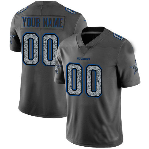 Custom Gray DAL Football Shirt Top