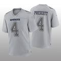 Custom #4 Gray DAL Football Shirt Top