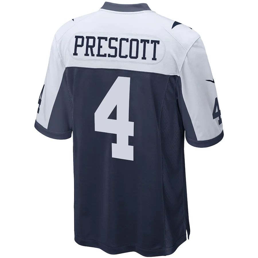 Custom #4 Navy DAL Football Shirt Top