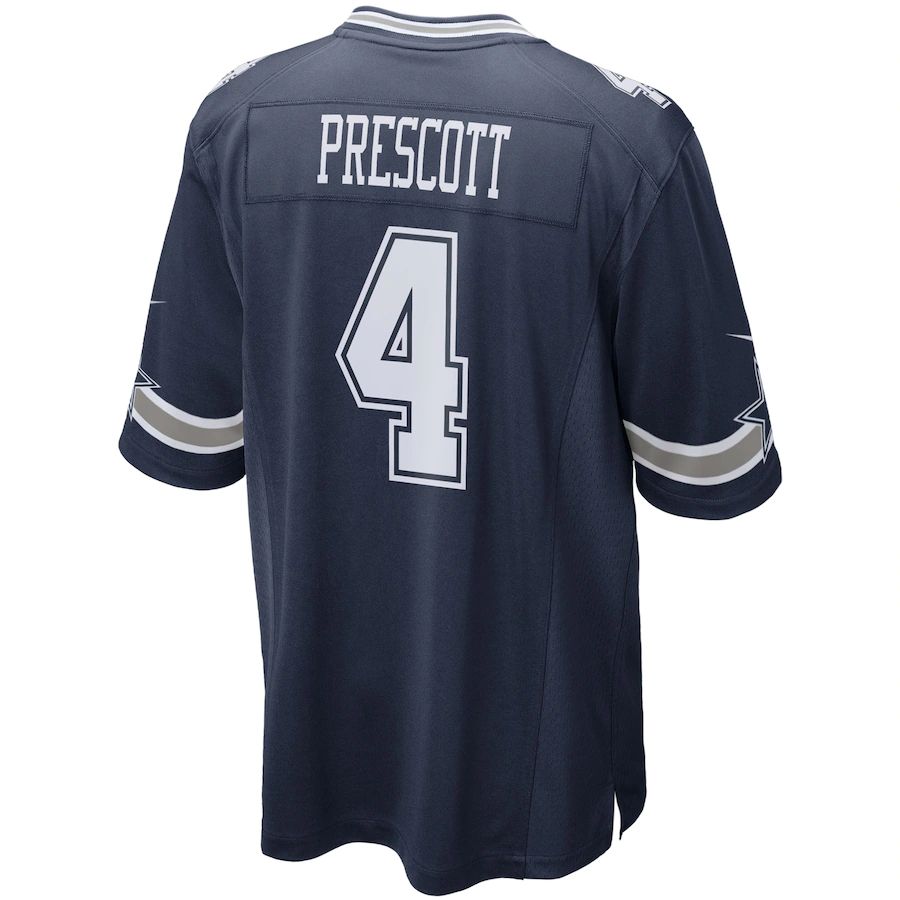 Custom #4 Navy DAL Football Shirt Top