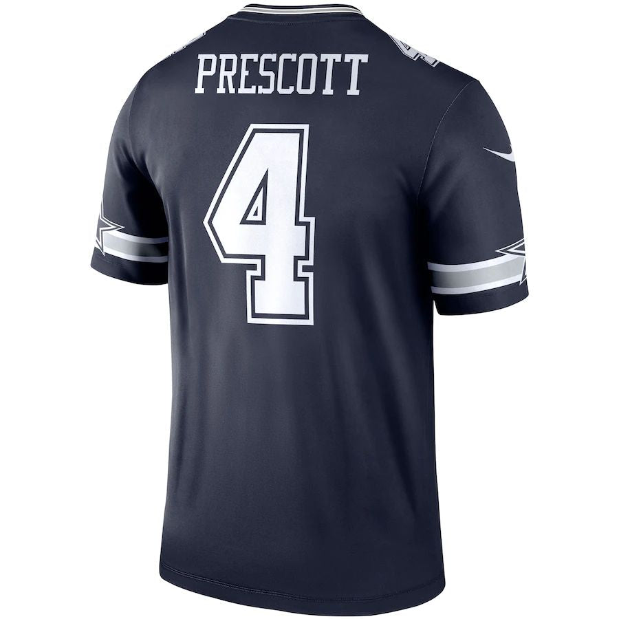 Custom #4 Navy DAL Football Shirt Top