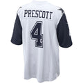 Custom #4 White DAL Football Shirt Top