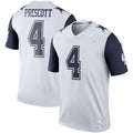 Custom #4 White DAL Football Shirt Top