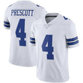 Custom #4 White DAL Football Shirt Top