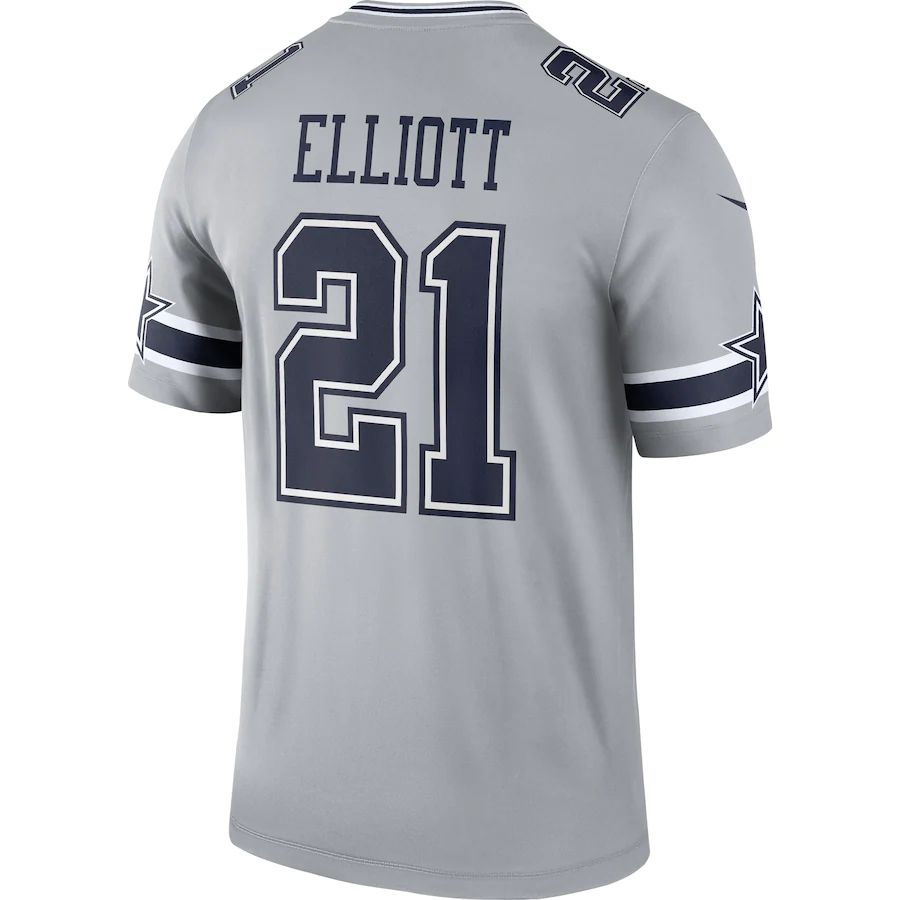 Custom #21 Gray DAL Football Shirt Top