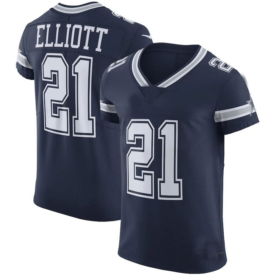 Custom #21 Navy DAL Football Shirt Top