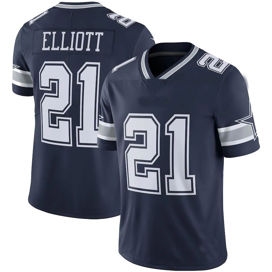 Custom #21 Navy DAL Football Shirt Top