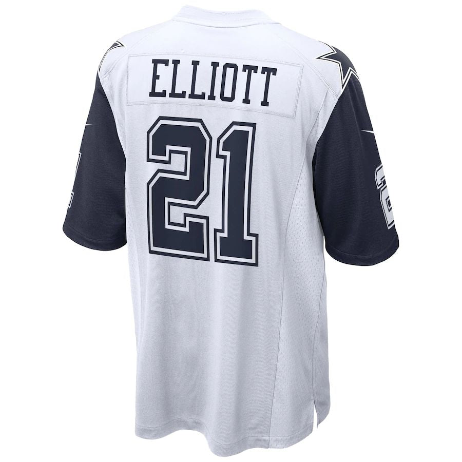 Custom #21 White DAL Football Shirt Top