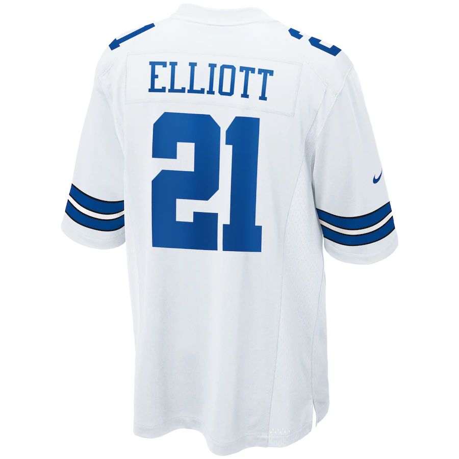 Custom #21 White DAL Football Shirt Top