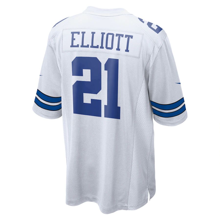 Custom #21 White DAL Football Shirt Top