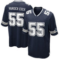 Custom #55 Navy DAL Football Shirt Top